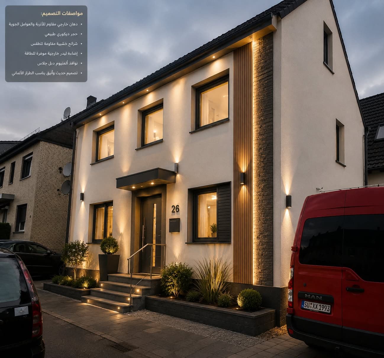 Moderne Fassadengestaltung – Einfamilienhaus